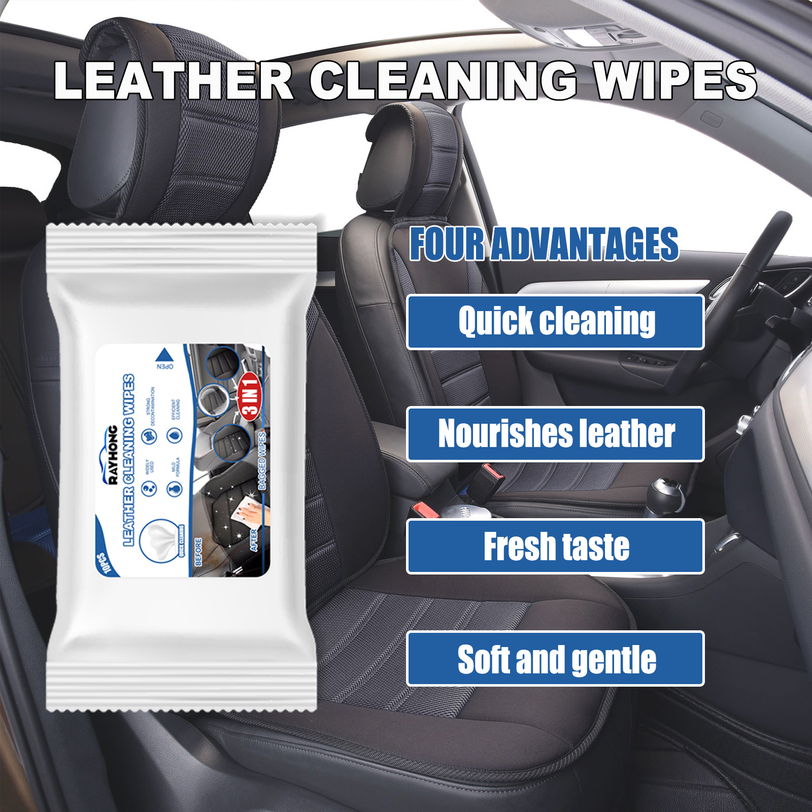 Car Leather Cleaning Wipes, Se – Dirt Brush Interior recenzja i cena