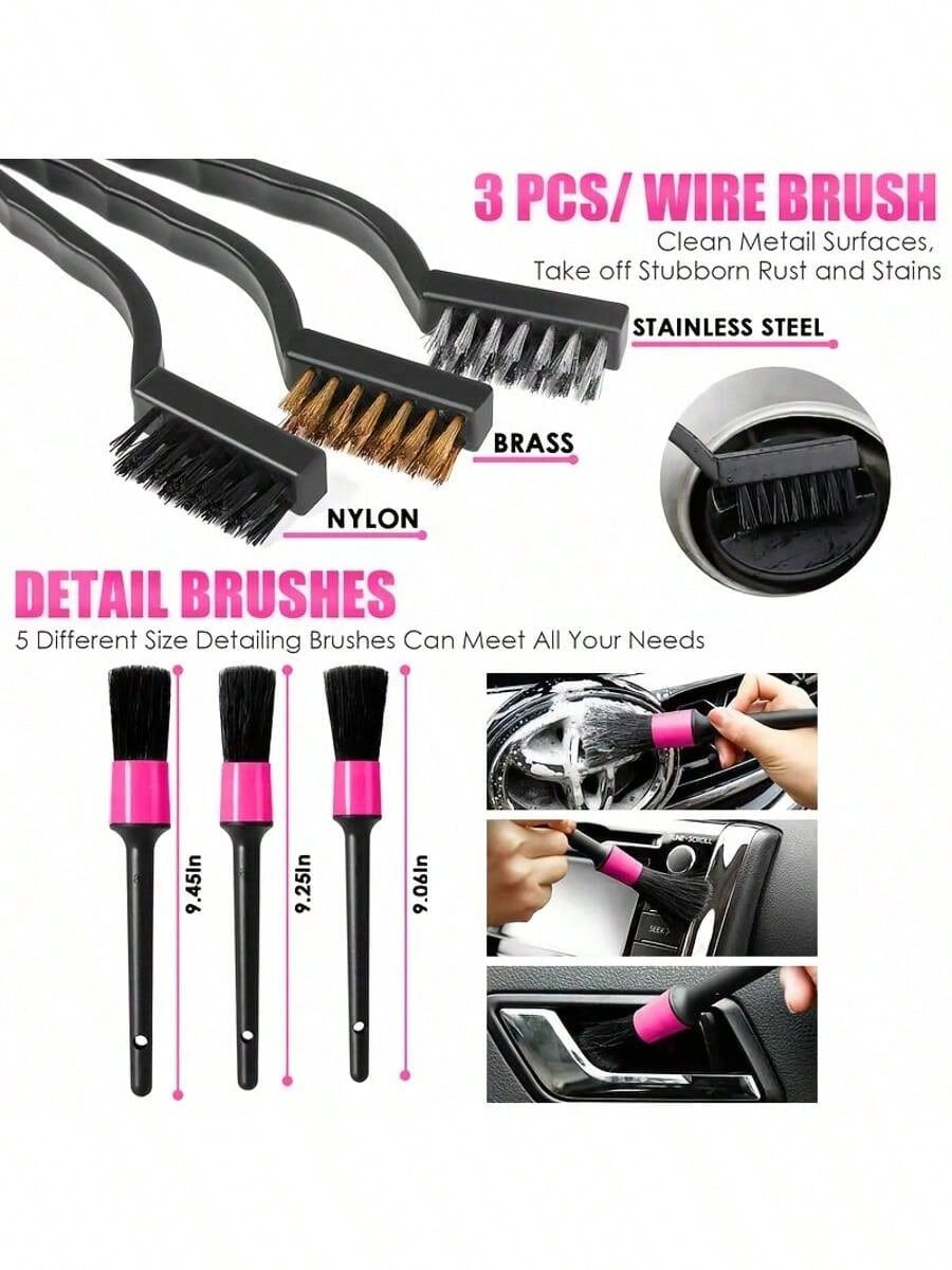 25pcs Car Cleaning Wash Kit In – Interior Detailing Kit recenzja i cena