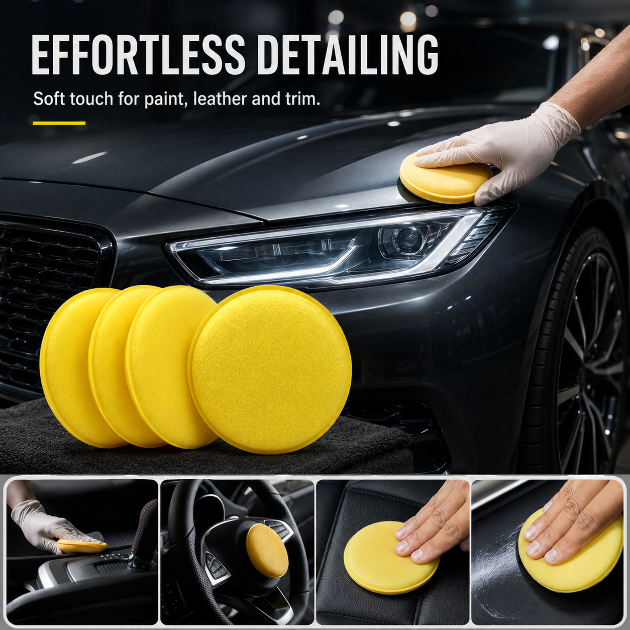 PINMOAP 3/5/12PCS Reusable Pol – Wax Applicator Pad recenzja i cena