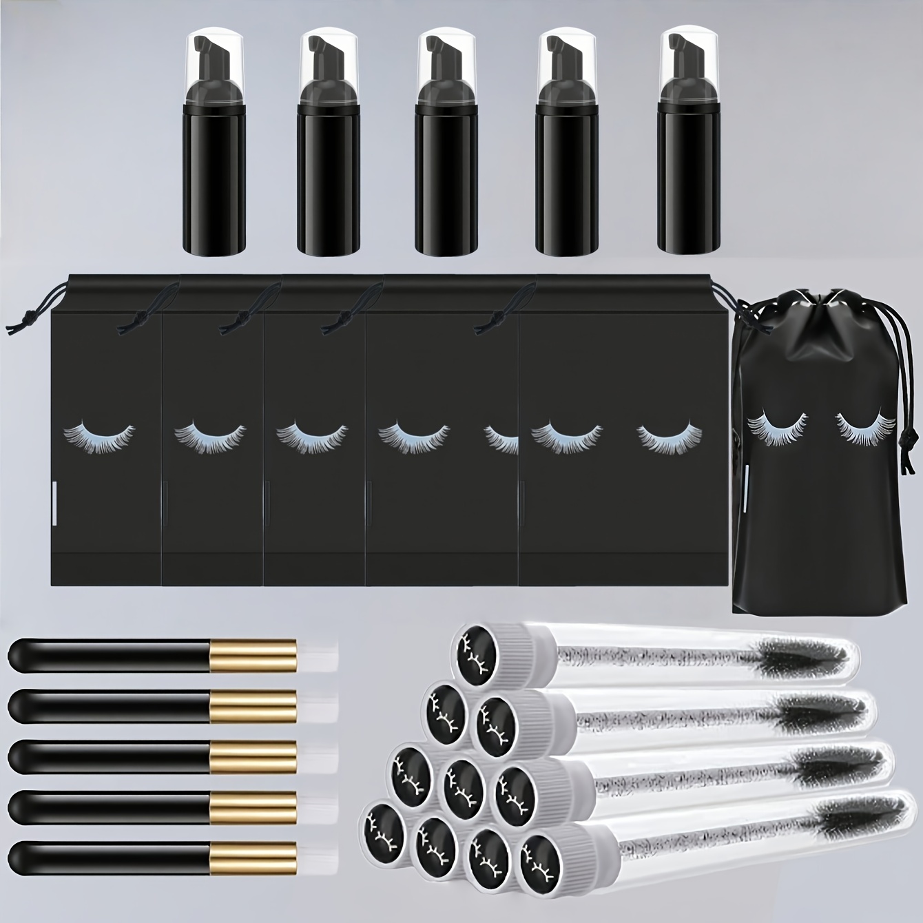 20Pcs Lash Care Kit - 5 Foam P – Detailing Brush Set recenzja i cena