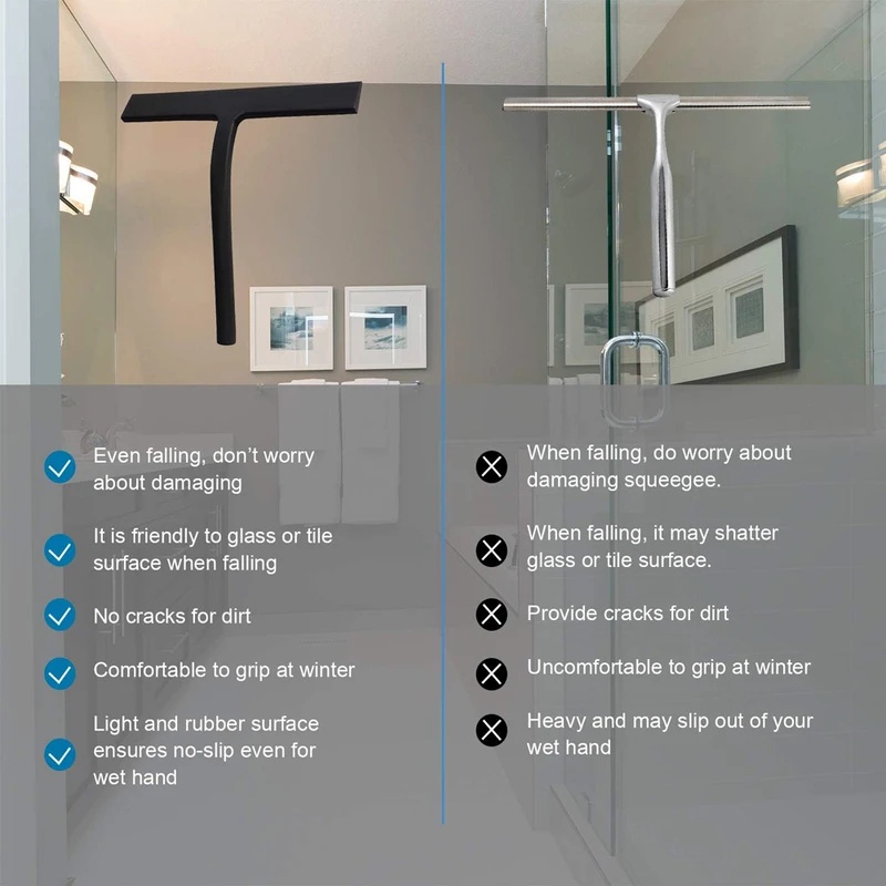 Matte Black Silicone Squeegee  – Glass Cleaner Streak recenzja i cena
