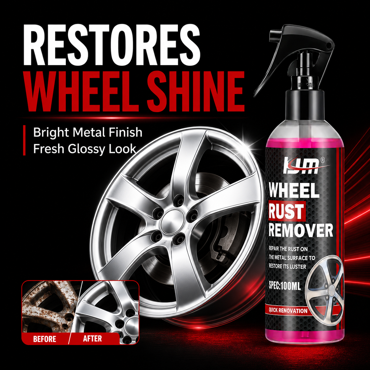KJM Wheel Cleaner For Car Rims – Wheel Cleaner Alloy recenzja i cena