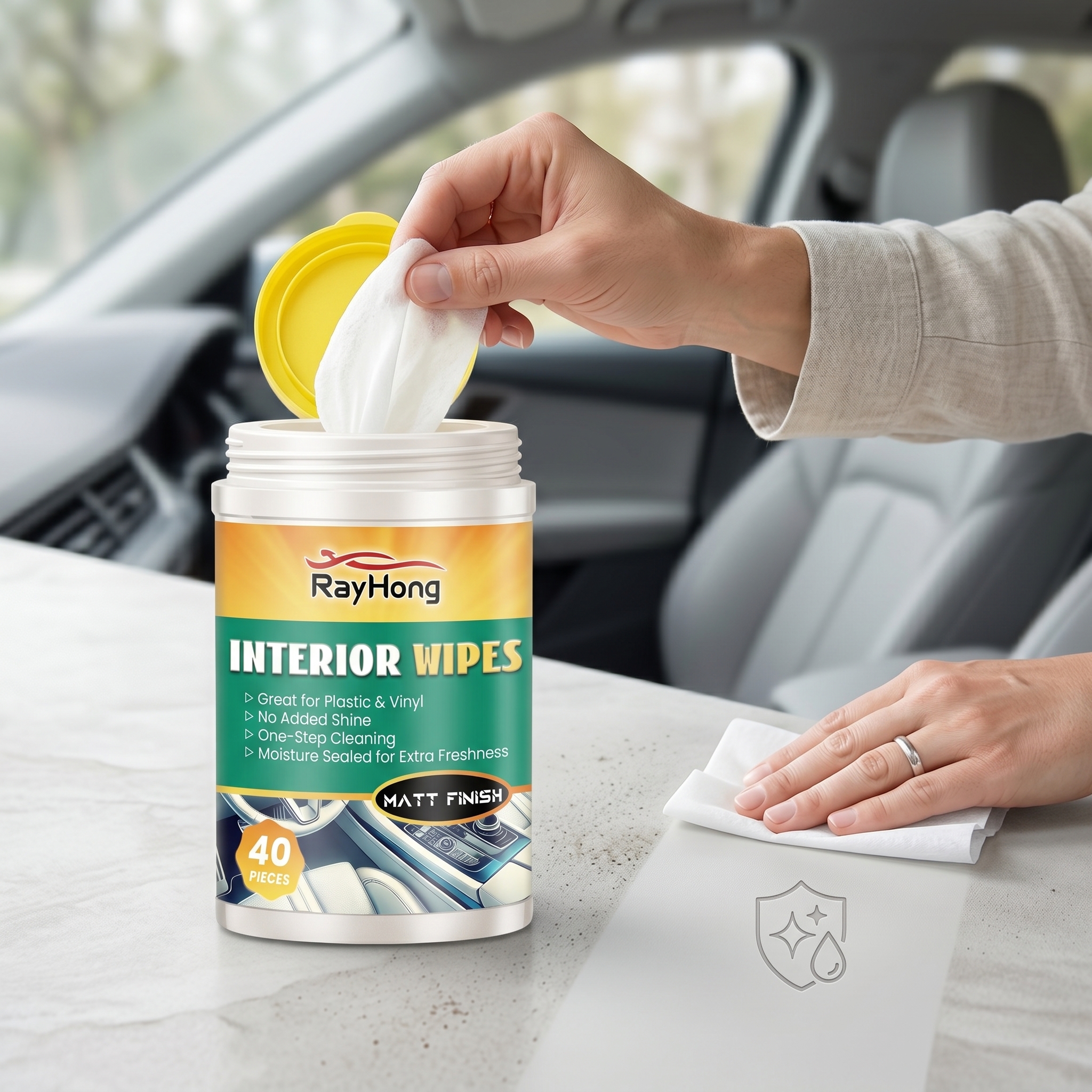 RAYHONG Car Interior Shine Wip – Leather Cleaner Interior recenzja i cena