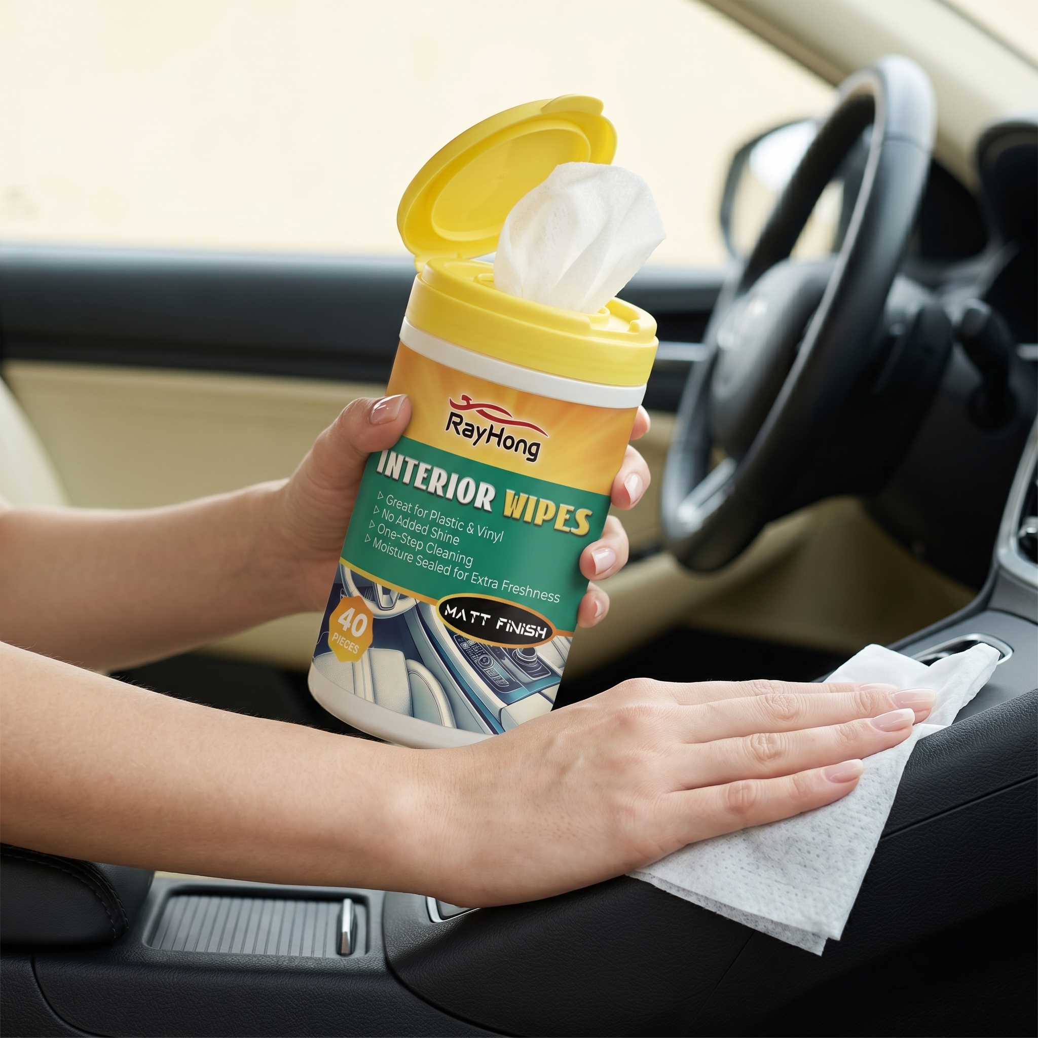 RAYHONG Car Interior Shine Wip – Leather Cleaner Interior recenzja i cena
