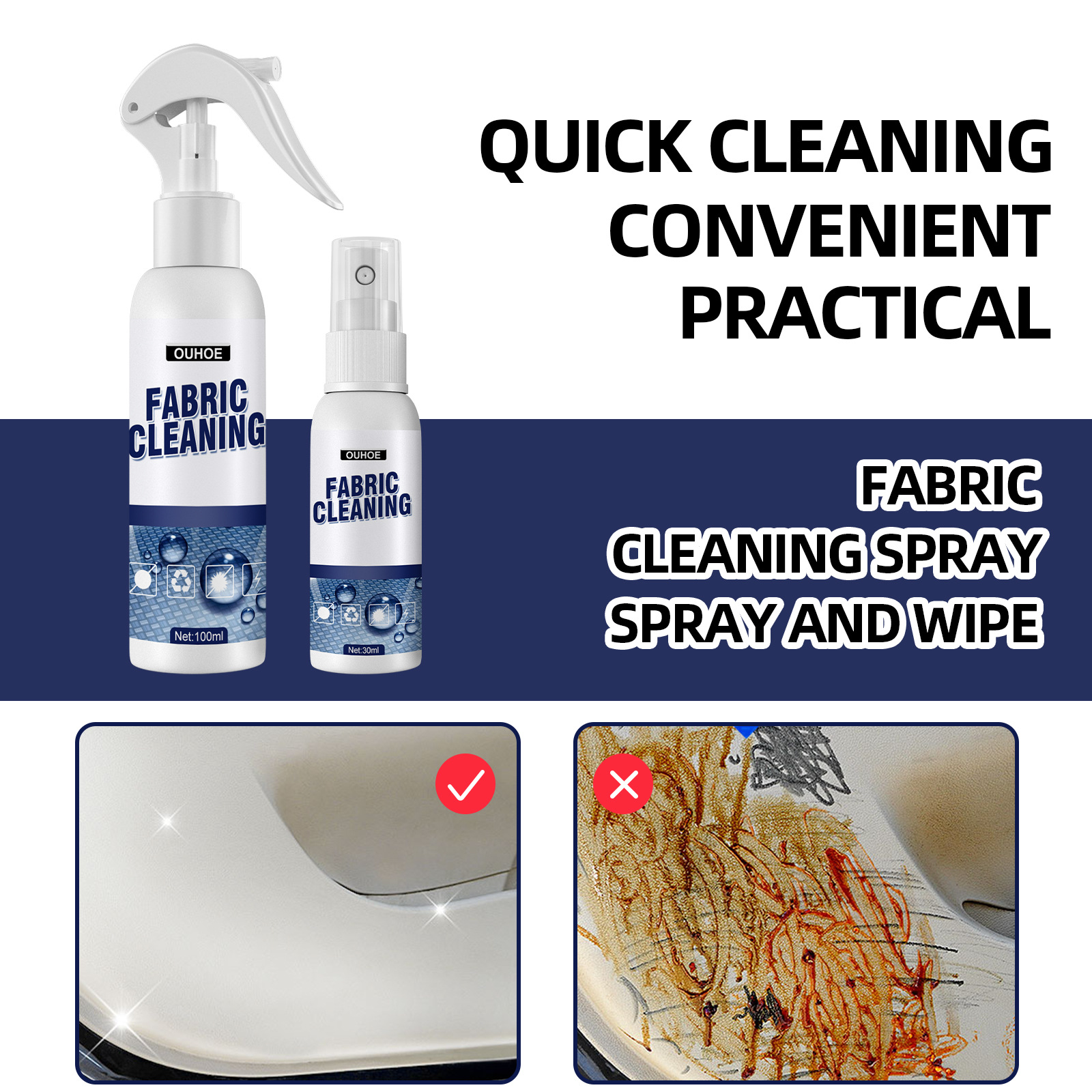 Fabric Cleaning Spray Car Clea – Seat Cleaner Fabric recenzja i cena