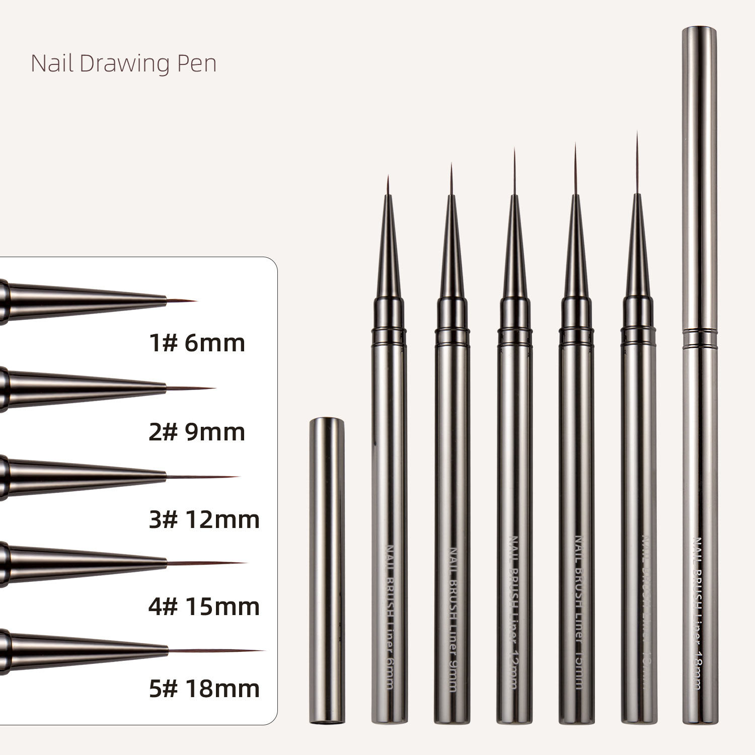 1/3/5pcs Nail Art Liner Brushe – Detailing Brush Set recenzja i cena