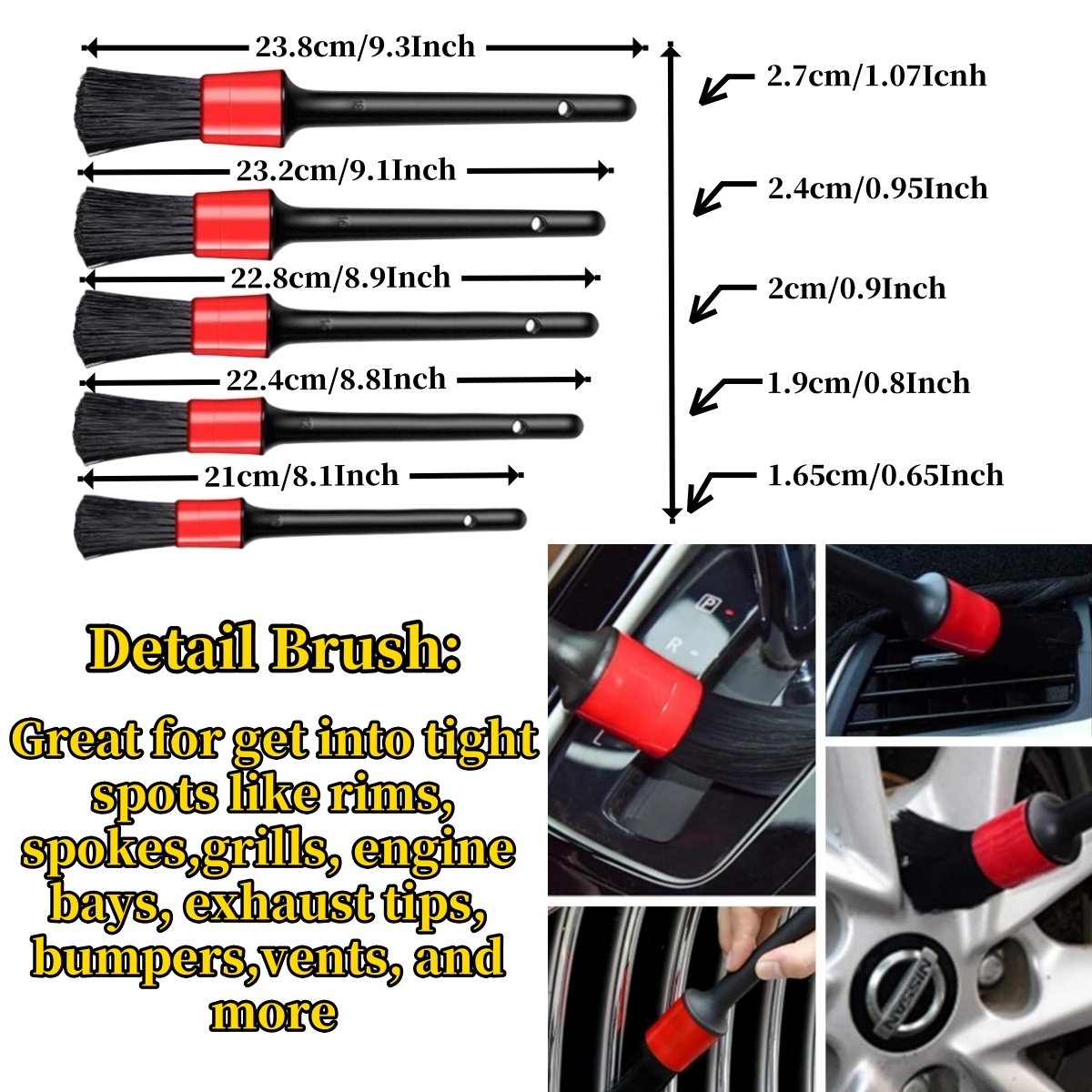 Auto Tire Wheel Detailing Brus – Interior Detailing Kit recenzja i cena