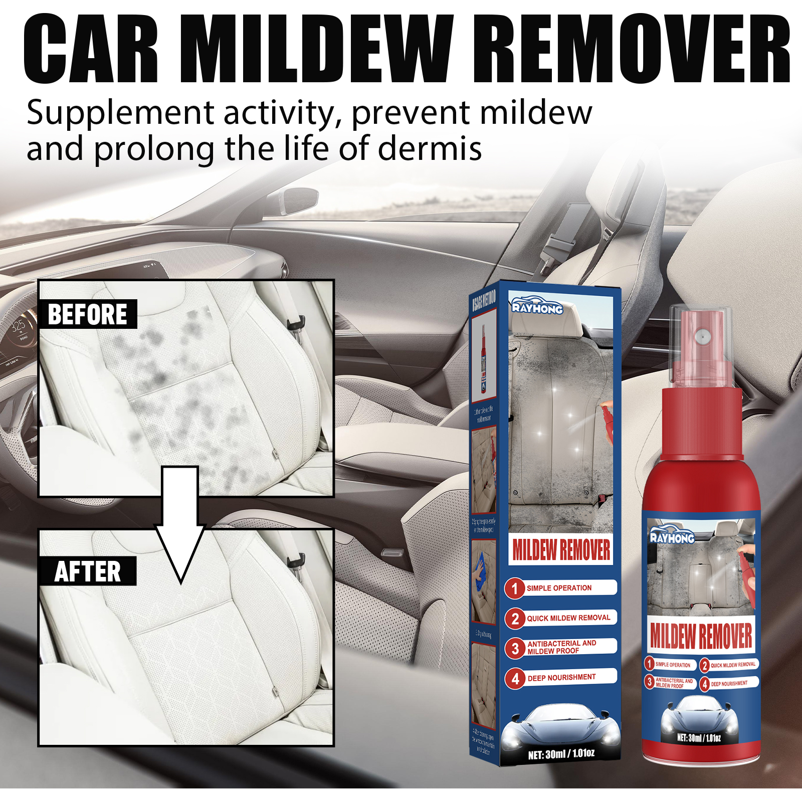 Car Mildew Remover Spray Multi – Seat Cleaner Fabric recenzja i cena
