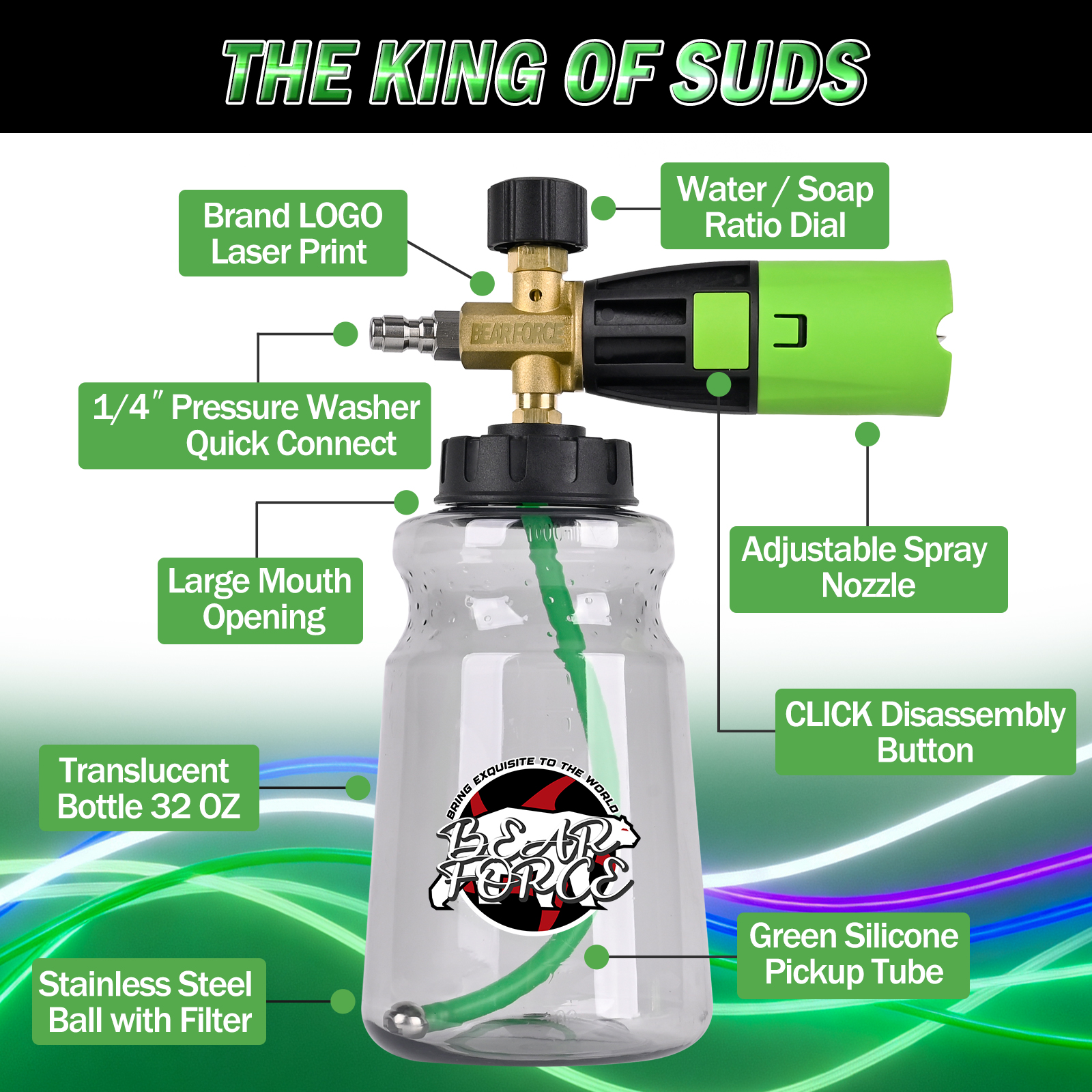 BEAR FORCE Pressure Washer Foa – Pressure Washer Foam Gun recenzja i cena